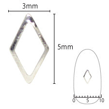 SHAREYDVA Nail Parts Medium Diamond Silver 10P