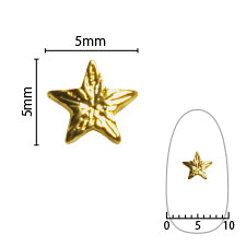 SHAREYDVA Nail Parts Shining Star M Gold 10P