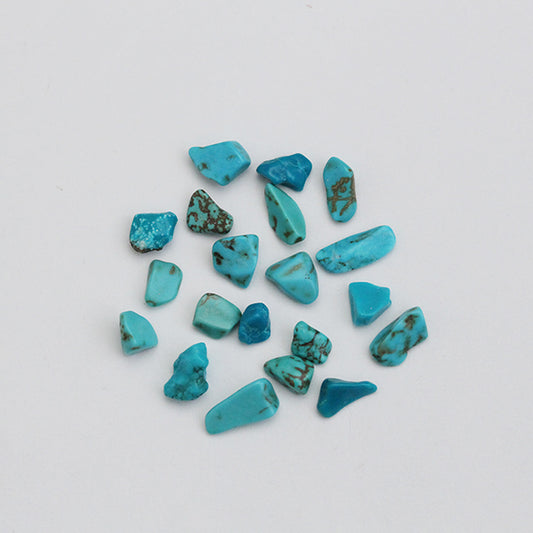 SHAREYDVA Nail Parts Natural Stone Turquoise 20P