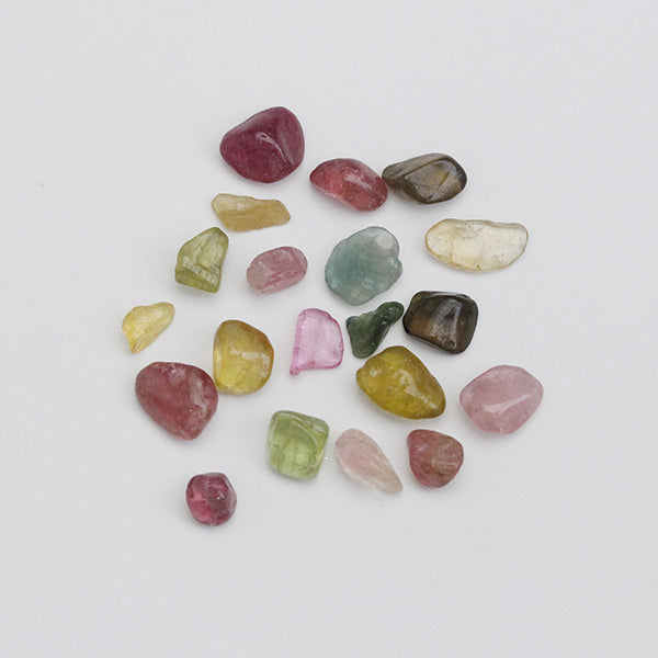 SHAREYDVA Nail Parts Natural Stone Tourmaline 20P