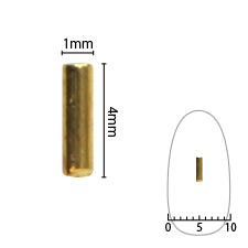 SHAREYDVA Nail Parts Short Stick Gold 1mm x 4mm 25P