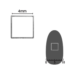 SHAREYDVA Soft Square 4.5mm (former 4mm) Silver fine 8P