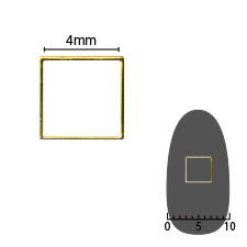 SHAREYDVA Soft Square 4.5mm (former 4mm) Gold fine 8P