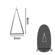 SHAREYDVA software triangle long 3.5mm x 7.5 mm (former 3mm x 6mm) Silver fine 8P