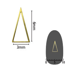 SHAREYDVA software triangle long 3.5mm x 7.5 mm (former 3mm x 6mm) Gold fine 8P