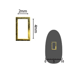 SHAREYDVA Soft rectangle 3mm x 5mm (former 2mm x 4mm) Gold thick 8P