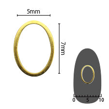 SHAREYDVA Soft Oval 5mm x 7mm (former 4mm x 6mm) Gold thick 6P