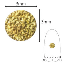 SHAREYDVA Nail Parts Shine Plate Circle S Gold 20P