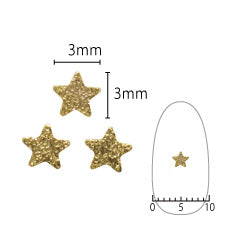 SHAREYDVA Nail Parts Shine Plate Star S Gold 20P