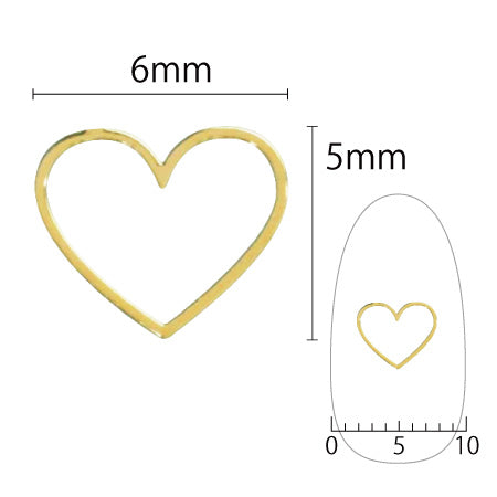 SHAREYDVA Soft heart 6mm gold thin