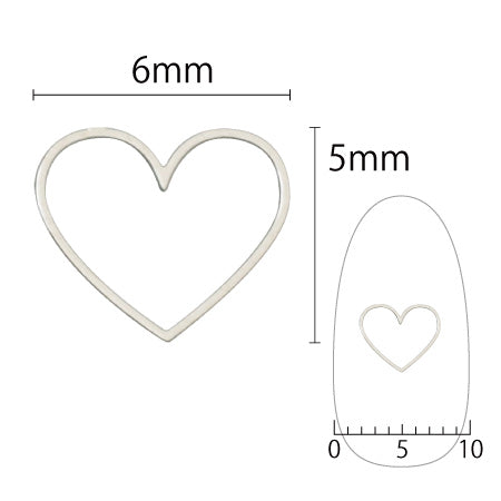 SHAREYDVA Soft heart 6mm silver fine