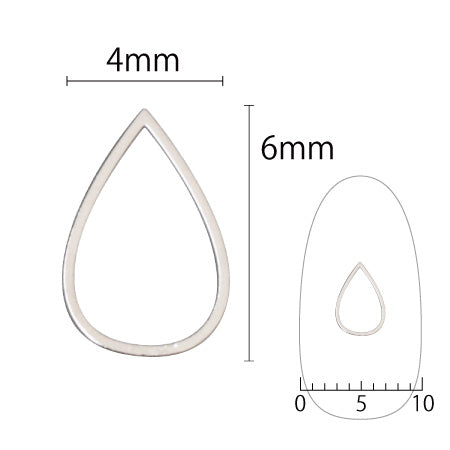 SHAREYDVA Soft Drop 4 �~ 6mm Silver Sight