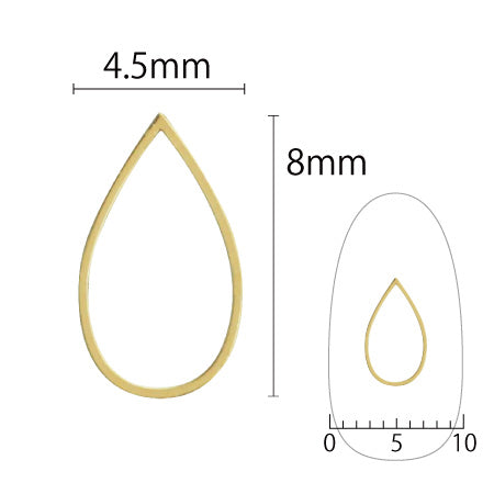 SHAREYDVA Soft Drop 4.5 �~ 8mm gold thin